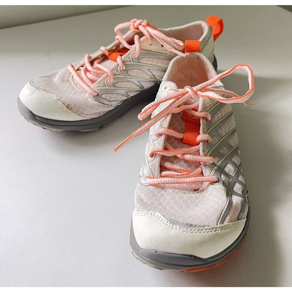 Merrell Vibram Women's White Orange Mesh Athletic #1231732 Running Shoes Sz. 6